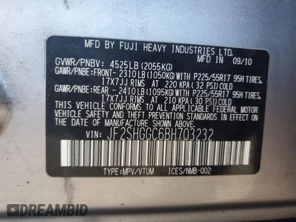 2011 Subaru Forester XT Touring z VIN JF2SHGGC6BH703232, wystawiony jako Copart lot #82640015 z przebiegiem 154 621 mil mil oraz Czysty tytuł • Clean title. Historia ofert i sprzedaży dostępna na DreamBid. Obrazek 13.