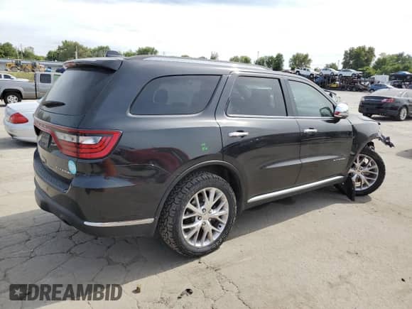 2015 Dodge Durango Citadel with VIN 1C4RDJEG9FC195076, listed as a Copart auction lot 70479735 with 210,216 mi miles and Salvage title. Bid and sale history available at DreamBid. Image 3.
