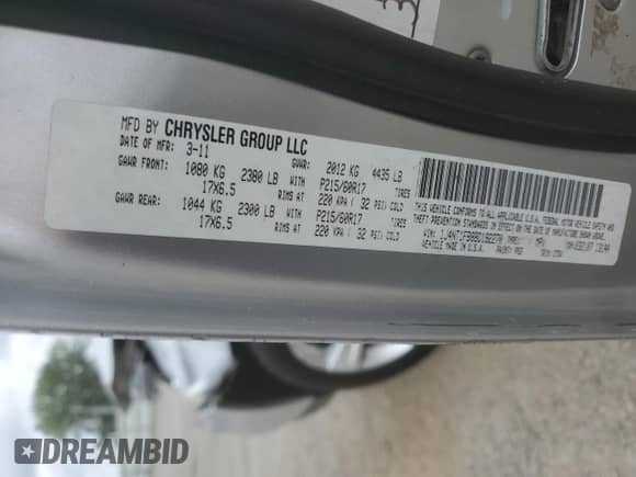 2011 Jeep Compass Latitude z VIN 1J4NT1FB8BD192270, wystawiony jako Copart lot #54953485 z przebiegiem 128 094 mil mil oraz Szkoda całkowita • Salvage title. Historia ofert i sprzedaży dostępna na DreamBid. Obrazek 13.