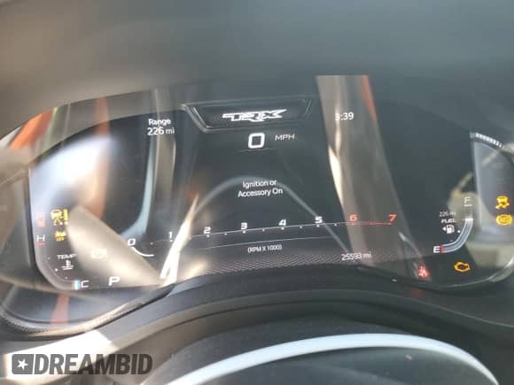 2023 Ram 1500 TRX z VIN 1C6SRFU94PN509541, wystawiony jako Copart lot #81091595 z przebiegiem 25 593 mil mil oraz Szkoda całkowita • Salvage title. Historia ofert i sprzedaży dostępna na DreamBid. Obrazek 9.