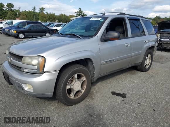 2004 Chevrolet TrailBlazer LS z VIN 1GNDT13S142357863, wystawiony jako Copart lot #81200465 z przebiegiem 146 866 mil mil oraz Nie do naprawy • Non repairable. Historia ofert i sprzedaży dostępna na DreamBid. Obrazek 1.