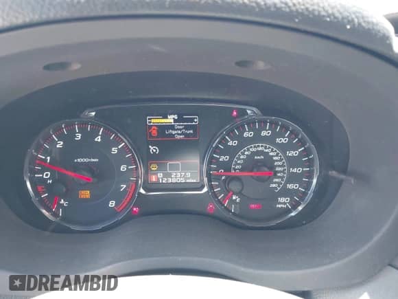 2018 Subaru WRX with VIN JF1VA1A60J9808427, listed as a IAAI auction lot 42847070 with 123,805 mi miles and . Bid and sale history available at DreamBid. Image 7.