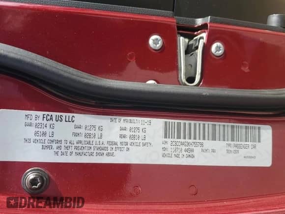 2019 Chrysler 300 Touring с VIN 2C3CCAAG3KH755796, выставлен на аукционе Copart как лот 85286625 с пробегом 141 799 миль миль и Списание • Salvage title. История ставок и продаж доступна на DreamBid. Изображение 12.