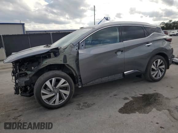 2021 Nissan Murano SL z VIN 5N1AZ2CJ4MC130681, wystawiony jako Copart lot #87381245 z przebiegiem 52 511 mil mil oraz Szkoda całkowita • Salvage title. Historia ofert i sprzedaży dostępna na DreamBid. Obrazek 1.