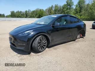 2022 Tesla Model Y Performance with VIN 7SAYGDEF6NF338954, listed as a Copart auction lot 65754475 with 102,857 mi miles and Salvage title. Bid and sale history available at DreamBid. Image 1.