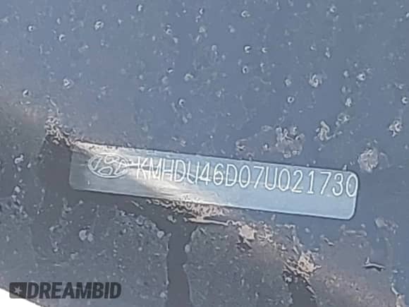 2007 Hyundai Elantra GLS z VIN KMHDU46D07U021730, wystawiony jako IAAI lot #43513253 z przebiegiem 213 833 mil mil oraz . Historia ofert i sprzedaży dostępna na DreamBid. Obrazek 9.