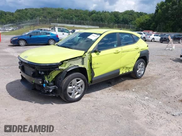2024 Hyundai Kona SE with VIN KM8HACAB7RU178684, listed as a IAAI auction lot 42840279 with 14,844 mi miles and . Bid and sale history available at DreamBid. Image 2.