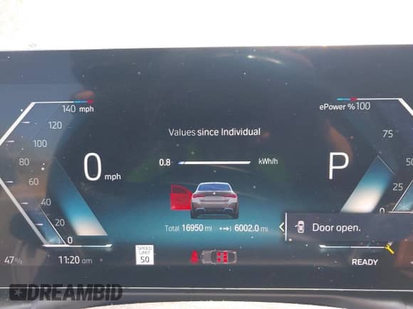 2023 BMW i4 eDrive40 with VIN WBY73AW09PFN59684, listed as a IAAI auction lot 42011700 with 16,950 mi miles and . Bid and sale history available at DreamBid. Image 15.