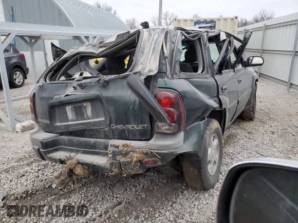 2002 Chevrolet TrailBlazer LS with VIN 1GNDT13S222530075, listed as a Copart auction lot 44366625 with Not provided miles and Salvage title. Bid and sale history available at DreamBid. Image 3.