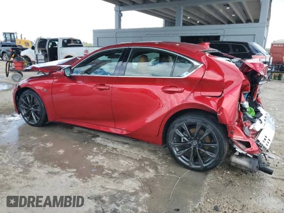 2024 Lexus IS 350 F Sport z VIN JTHBZ1B25R5078954, wystawiony jako Copart lot #68424685 z przebiegiem 16 016 mil mil oraz Nie do naprawy • Non repairable. Historia ofert i sprzedaży dostępna na DreamBid. Obrazek 2.