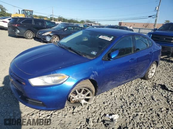 2013 Dodge Dart SXT with VIN 1C3CDFBA8DD152590, listed as a Copart auction lot 84833125 with 89,747 mi miles and Salvage title. Bid and sale history available at DreamBid. Image 1.