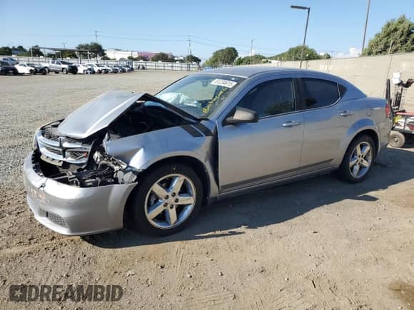 2013 Dodge Avenger SE with VIN 1C3CDZAB3DN658527, listed as a Copart auction lot 81234615 with 69,124 mi miles and Salvage title. Bid and sale history available at DreamBid. Image 1.