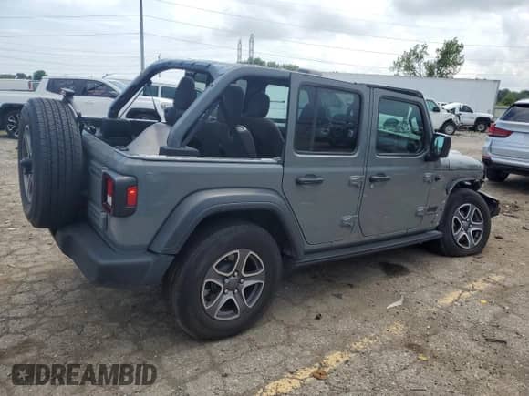 2023 Jeep Wrangler Willys с VIN 1C4HJXDG1PW533482, выставлен на аукционе Copart как лот 66047645 с пробегом 35 503 миль миль и Списание • Salvage title. История ставок и продаж доступна на DreamBid. Изображение 3.