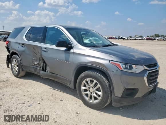 2019 Chevrolet Traverse LS with VIN 1GNERFKW3KJ289086, listed as a Copart auction lot 80840515 with 140,263 mi miles and Salvage title. Bid and sale history available at DreamBid. Image 4.