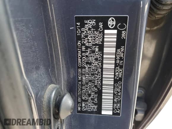 2015 Toyota Prius Persona Series z VIN JTDKN3DU4F0413721, wystawiony jako Copart lot #82659745 z przebiegiem 218 152 mil mil oraz Szkoda całkowita • Salvage title. Historia ofert i sprzedaży dostępna na DreamBid. Obrazek 13.