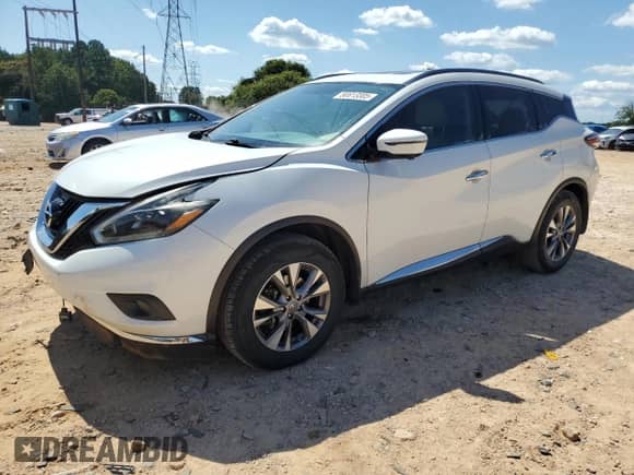 2018 Nissan Murano SL z VIN 5N1AZ2MG3JN202277, wystawiony jako Copart lot #80613305 z przebiegiem 172 295 mil mil oraz Szkoda całkowita • Salvage title. Historia ofert i sprzedaży dostępna na DreamBid. Obrazek 1.