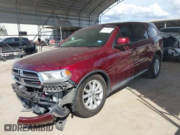 2020 Dodge Durango SXT with VIN 1C4RDHAG0LC166205, listed as a IAAI auction lot 42998481 with 63,348 mi miles and . Bid and sale history available at DreamBid. Image 2.