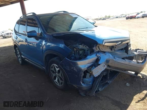 2019 Subaru Forester Premium z VIN JF2SKAEC7KH566884, wystawiony jako IAAI lot #42889434 z przebiegiem 56 125 mil mil oraz . Historia ofert i sprzedaży dostępna na DreamBid. Obrazek 1.