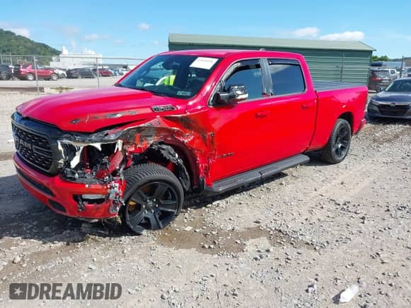 2022 Ram 1500 Big Horn with VIN 1C6SRFMT8NN319170, listed as a IAAI auction lot 43020496 with 25,288 mi miles and . Bid and sale history available at DreamBid. Image 17.