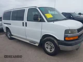 2013 Chevrolet Express Passenger 1LT with VIN 1GAZGYFG0D1117737, listed as a IAAI auction lot 42320524 with 103,968 mi miles and . Bid and sale history available at DreamBid. Image 1.