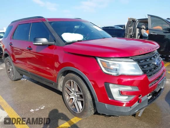 2017 Ford Explorer Sport z VIN 1FM5K8GT0HGC77938, wystawiony jako IAAI lot #43128813 z przebiegiem 142 615 mil mil oraz . Historia ofert i sprzedaży dostępna na DreamBid. Obrazek 1.
