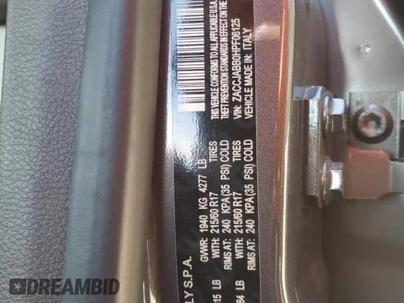 2017 Jeep Renegade Latitude с VIN ZACCJABB0HPF06125, выставлен на аукционе Copart как лот 81496605 с пробегом 101 935 миль миль и Списание • Salvage title. История ставок и продаж доступна на DreamBid. Изображение 12.