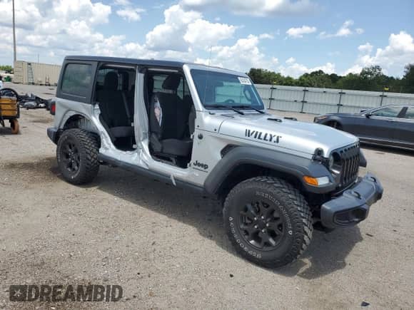 2023 Jeep Wrangler Willys с VIN 1C4HJXDN1PW543864, выставлен на аукционе Copart как лот 65434735 с пробегом 15 542 миль миль и Списание • Salvage title. История ставок и продаж доступна на DreamBid. Изображение 4.