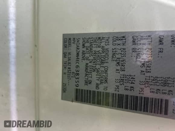 2014 Nissan Pathfinder S z VIN 5N1AR2MN4EC638359, wystawiony jako Copart lot #81309195 z przebiegiem 152 675 mil mil oraz Czysty tytuł • Clean title. Historia ofert i sprzedaży dostępna na DreamBid. Obrazek 10.