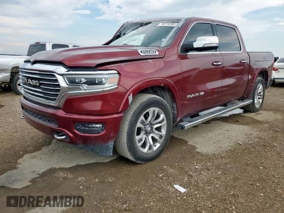 2022 Ram 1500 Longhorn with VIN 1C6SRFKT3NN361622, listed as a Copart auction lot 70275295 with 68,956 mi miles and Salvage title. Bid and sale history available at DreamBid. Image 1.