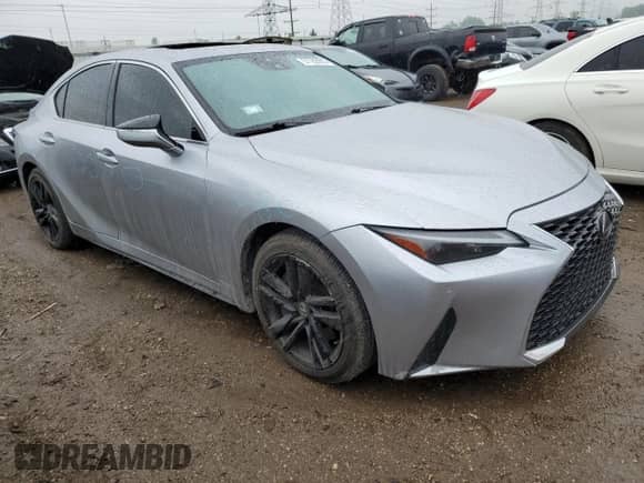 2021 Lexus IS 300 with VIN JTHC81F27M5045772, listed as a Copart auction lot 57782055 with 21,753 mi miles and Salvage title. Bid and sale history available at DreamBid. Image 4.