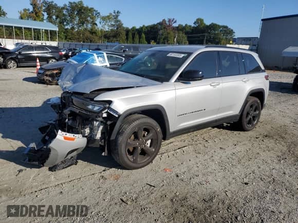 2024 Jeep Grand Cherokee Limited с VIN 1C4RJHBGXRC697623, выставлен на аукционе Copart как лот 80153305 с пробегом 18 257 миль миль и Списание • Salvage title. История ставок и продаж доступна на DreamBid. Изображение 1.