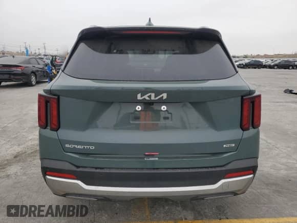 2025 Kia Sorento EX with VIN KNDRJDJHXS5323865, listed as a Copart auction lot 57111505 with 3,343 mi miles and Salvage title. Bid and sale history available at DreamBid. Image 6.