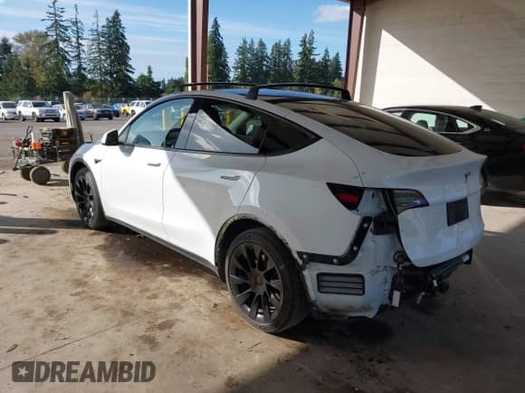 2021 Tesla Model Y Long Range with VIN 5YJYGDEE6MF138868, listed as a IAAI auction lot 43401839 with 134,786 mi miles and . Bid and sale history available at DreamBid. Image 3.