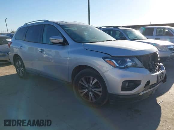 2018 Nissan Pathfinder S with VIN 5N1DR2MN8JC609390, listed as a IAAI auction lot 41113373 with 118,933 mi miles and . Bid and sale history available at DreamBid. Image 1.