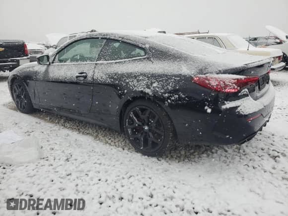 2025 BMW 4 Series M440i xDrive with VIN WBA83DA0XSCS92108, listed as a Copart auction lot 83969234 with 3,381 mi miles and Salvage title. Bid and sale history available at DreamBid. Image 2.