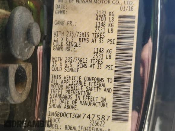 2016 Nissan Frontier S z VIN 1N6BD0CT3GN747587, wystawiony jako Copart lot #68575085 z przebiegiem 123 050 mil mil oraz Czysty tytuł • Clean title. Historia ofert i sprzedaży dostępna na DreamBid. Obrazek 12.