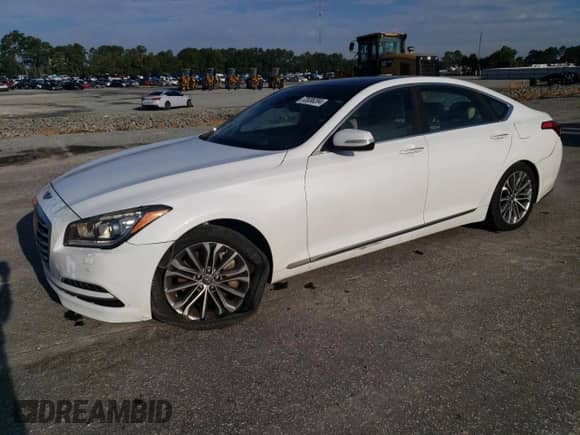 2015 Hyundai Genesis 3.8L z VIN KMHGN4JE9FU055433, wystawiony jako Copart lot #72036204 z przebiegiem 110 213 mil mil oraz Szkoda całkowita • Salvage title. Historia ofert i sprzedaży dostępna na DreamBid. Obrazek 1.