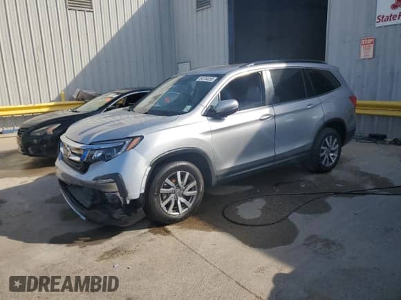 2019 Honda Pilot EX-L z VIN 5FNYF5H5XKB034952, wystawiony jako Copart lot #64754055 z przebiegiem 82 714 mil mil oraz Szkoda całkowita • Salvage title. Historia ofert i sprzedaży dostępna na DreamBid. Obrazek 1.