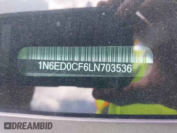 2020 Nissan Frontier SV with VIN 1N6ED0CF6LN703536, listed as a IAAI auction lot 42516270 with 51,115 mi miles and . Bid and sale history available at DreamBid. Image 9.