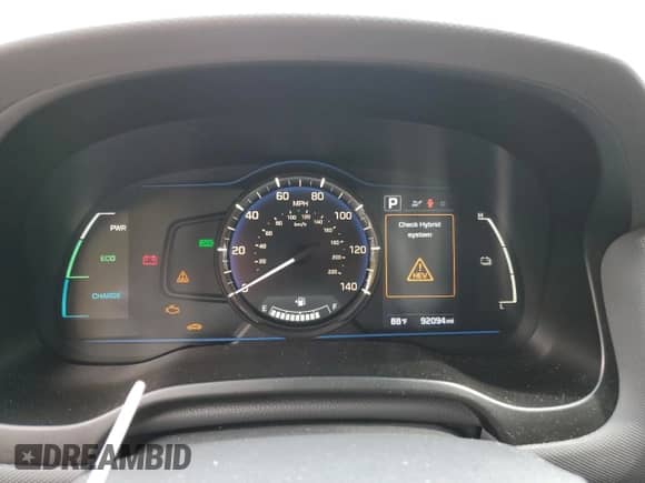 2018 Hyundai Ioniq Blue z VIN KMHC65LC2JU100542, wystawiony jako Copart lot #80896015 z przebiegiem 92 094 mil mil oraz Szkoda całkowita • Salvage title. Historia ofert i sprzedaży dostępna na DreamBid. Obrazek 9.