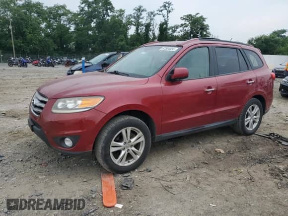 2012 Hyundai Santa Fe Limited with VIN 5XYZK3AB3CG112874, listed as a Copart auction lot 67554055 with 100,203 mi miles and Salvage title. Bid and sale history available at DreamBid. Image 1.