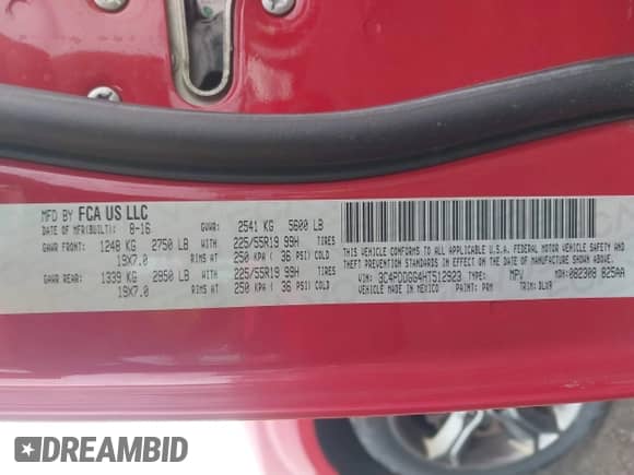 2017 Dodge Journey Crossroad Plus with VIN 3C4PDDGG4HT512923, listed as a IAAI auction lot 42992525 with 89,756 mi miles and . Bid and sale history available at DreamBid. Image 9.