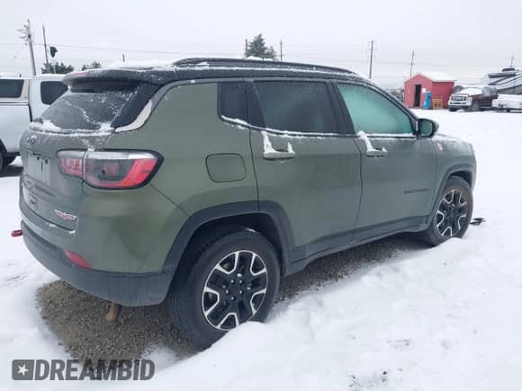 2021 Jeep Compass Trailhawk z VIN 3C4NJDDB7MT598103, wystawiony jako IAAI lot #41478590 z przebiegiem 95 036 mil mil oraz . Historia ofert i sprzedaży dostępna na DreamBid. Obrazek 4.