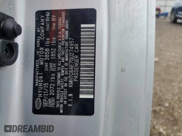 2016 Hyundai Veloster Turbo z VIN KMHTC6AE7GU274957, wystawiony jako Copart lot #85703895 z przebiegiem 61 536 mil mil oraz Szkoda całkowita • Salvage title. Historia ofert i sprzedaży dostępna na DreamBid. Obrazek 12.