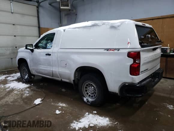 2023 Chevrolet Silverado 1500 Work Truck z VIN 3GCNDAEK7PG350256, wystawiony jako Copart lot #81157214 z przebiegiem 199 460 mil mil oraz Czysty tytuł • Clean title. Historia ofert i sprzedaży dostępna na DreamBid. Obrazek 2.