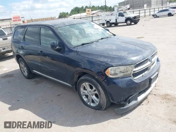 2013 Dodge Durango SXT with VIN 1C4RDHAG1DC680386, listed as a IAAI auction lot 43503780 with 179,581 mi miles and . Bid and sale history available at DreamBid. Image 1.