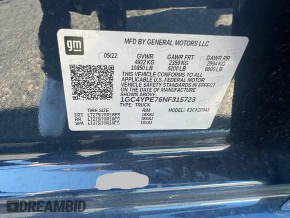 2022 Chevrolet Silverado 2500HD LTZ z VIN 1GC4YPE76NF315723, wystawiony jako Copart lot #80886595 z przebiegiem 17 444 mil mil oraz Czysty tytuł • Clean title. Historia ofert i sprzedaży dostępna na DreamBid. Obrazek 10.