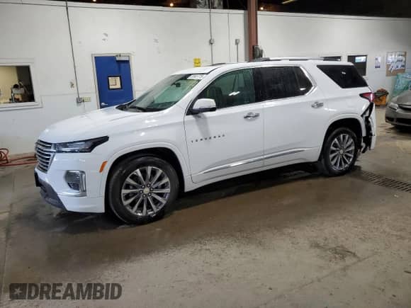 2023 Chevrolet Traverse Premier with VIN 1GNEVKKW1PJ311405, listed as a Copart auction lot 81941775 with 58,114 mi miles and Salvage title. Bid and sale history available at DreamBid. Image 1.
