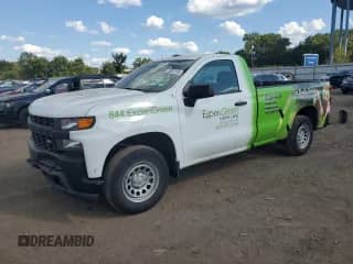 2021 Chevrolet Silverado 1500 Work Truck with VIN 3GCNWAEH4MG182876, listed as a Copart auction lot 71067115 with 51,562 mi miles and Salvage title. Bid and sale history available at DreamBid. Image 1.