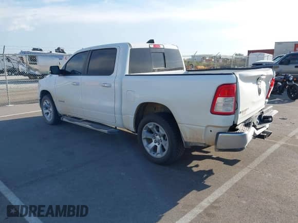 2020 Ram 1500 Lone Star with VIN 1C6SRFFT8LN397121, listed as a IAAI auction lot 43137717 with 97,692 mi miles and . Bid and sale history available at DreamBid. Image 3.